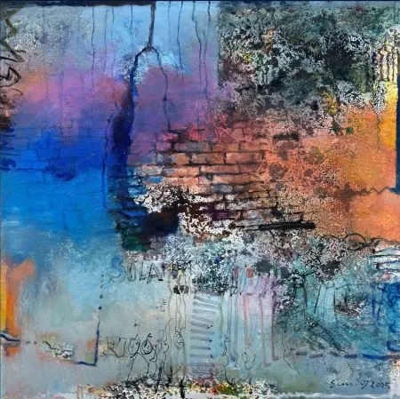 Wall-32, mixed media on canvas, 2025