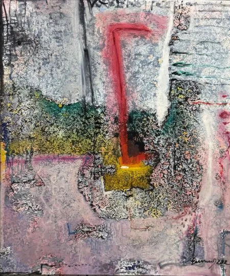 Untitled-4, mixed media on canvas, 2.5 x 3 feet, 2024