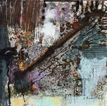 Wild symphony -1 mixed media on canvas, 2.5x2.5 feet, 2025