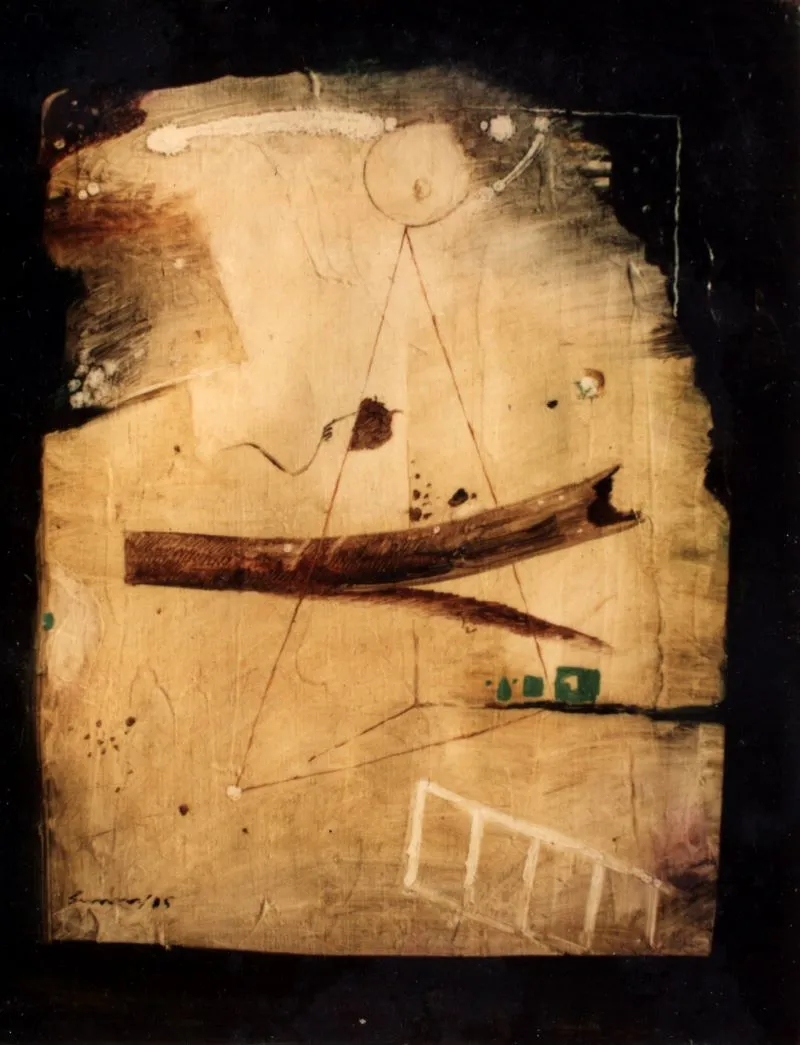 Image from cave-2, oil on canvas,1.5 x 2 feet 1985