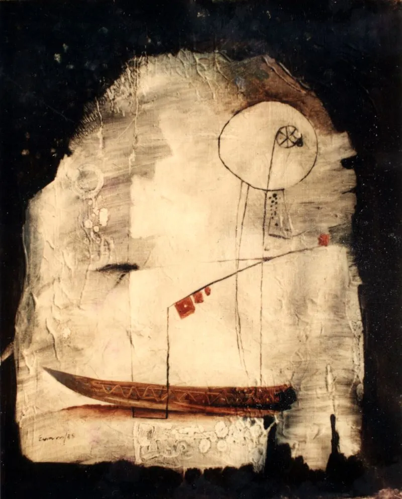 Image from cave-1, oil on canvas,1.5 x 2 feet 1985