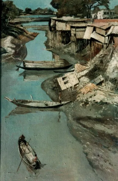 Joar vater khela,oil on canvas, 3 x 4 feet,1982
