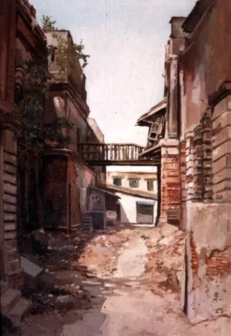 Nowab bari , oil on canvas, 3 x 4 fet,1982