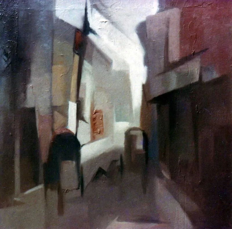 Lane- 7, oil on canvas 3 x 3 feet, 1043