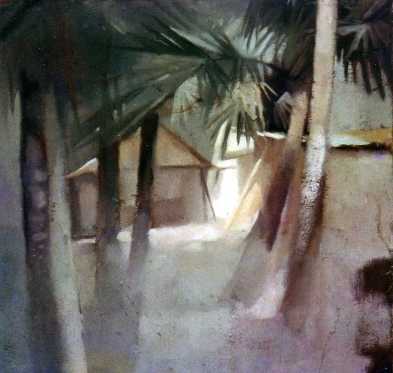 Winter morning, oil on canvas, 3 x 3 feet, 1983